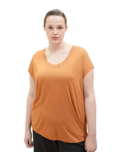 TOM TAILOR Damska koszulka Plussize Loose Fit Basic, 31650 - Terakota Brown, 52 - Koszulki i topy damskie - miniaturka - grafika 1