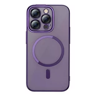Zestaw Etui Baseus Glitter Magnetic do iPhone 14 Pro (fioletowe) + szkło hartowane + zestaw czyszczący - Etui i futerały do telefonów - miniaturka - grafika 1