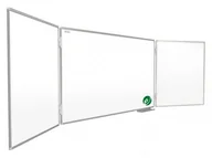 Tablice i flipcharty - Tablica szkolna, suchościeralno-magnetyczna typu tryptyk, biała, 100x170-340 cm - miniaturka - grafika 1