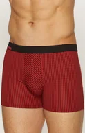 Majtki męskie - 02/1-13/755 bokserki męskie long, Kolor czerwony-wzór, Rozmiar L, Fabio Undercare - Intymna - miniaturka - grafika 1