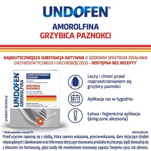 Omega Pharma Undofen Amorolfina leczniczy lakier do paznokci 2,5 ml | DARMOWA DOSTAWA OD 199 PLN! - Problemy skórne - miniaturka - grafika 2