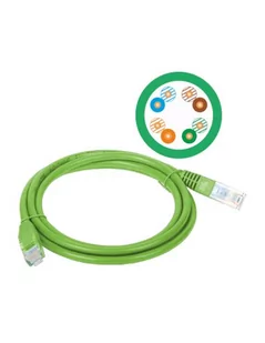 A-LAN Patchcord UTP kat 5e 0.5m zielony KKU5ZIE0.5 - Patchcordy - miniaturka - grafika 2