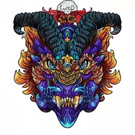Puzzle - Drewniane Puzzle Magiczny Smok A4 - miniaturka - grafika 1