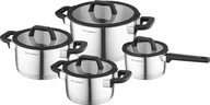 Zestawy garnków i patelni - ZESTAW GARNKÓW CHEF INOX 8 CZ. by Mateusz Gessler (1,8L 2,5L 3,5L 6,0L +POKRYWKI) - miniaturka - grafika 1