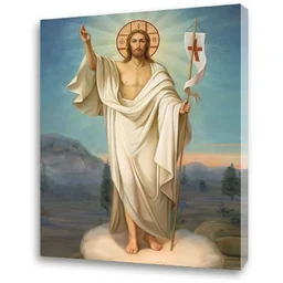 Obraz religijny na płótnie Chrystus Zmartwychwstały - Ikony i obrazy sakralne Obraz religijny na płótnie Chrystus Zmartwychwstały - Ikony i obrazy sakralne - miniaturka - grafika 1