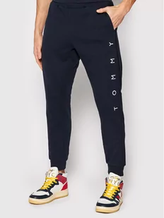 Tommy Hilfiger Spodnie dresowe Mono Design MW0MW22154 Granatowy Regular Fit - Spodnie sportowe męskie - miniaturka - grafika 1