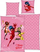 Pościel dla dzieci - Pościel Miraculum 140x200 Biedronka i Czarny Kot Miraculous poszewka dziecięca - miniaturka - grafika 1
