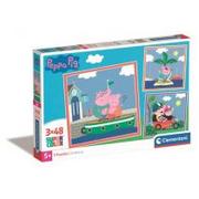 Puzzle - Puzzle 3x48 el. Super Kolor Peppa Pig Clementoni - miniaturka - grafika 1