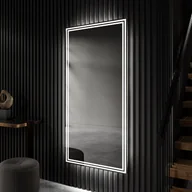 Lustra - Pionowe prostokątne niestandardowe lustro LED Oświetlenie łazienkowe (90x110cm) Chłodna biel 7000K - miniaturka - grafika 1