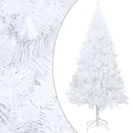 Choinki - vidaXL Lumarko Sztuczna choinka o grubych gałązkach, biała, 120 cm, PVC 328426 - miniaturka - grafika 1