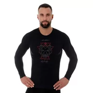 Pozostała odzież narciarska - Koszulka męska z długim rękawem z wełny merynosów Brubeck Outdoor Wool Pro - S - miniaturka - grafika 1
