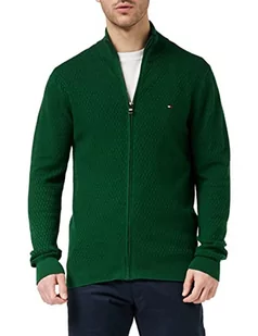 Tommy Hilfiger Męskie kardigany z zamkiem błyskawicznym, Prep Green, M - Swetry męskie - miniaturka - grafika 1