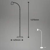 Lampy stojące - Briloner Lampa stojąca Skriva, regulowana, GU10, biała - miniaturka - grafika 1