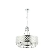 Lampy sufitowe - LAMPA WISZĄCA VERNO CROMO srebrna metalowa w stylu nowoczesnym - miniaturka - grafika 1