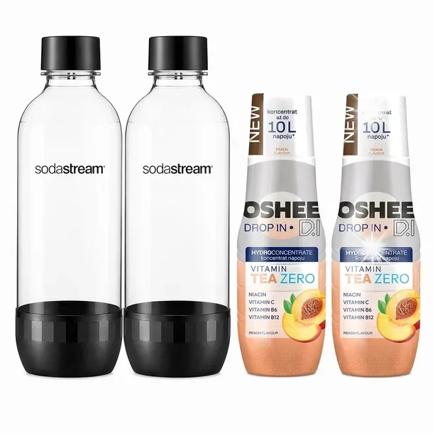 Koncentrat SYROP Oshee + BUTELKI DO SATURATORA SodaStream Classic 1L 2+2SZT