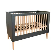 Łóżeczka i kojce - Szare Łóżeczko Niemowlęce Dziecięce 2w1 - ILA 120x60 cm - miniaturka - grafika 1