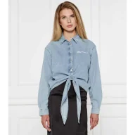 Koszule damskie - Karl Lagerfeld Jeans Jeansowa koszula Cropped Fit - miniaturka - grafika 1