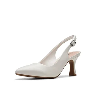 Clarks Damskie czółenka Kataleyna Step, Złamana biała skóra, 40 EU - Czółenka - miniaturka - grafika 1