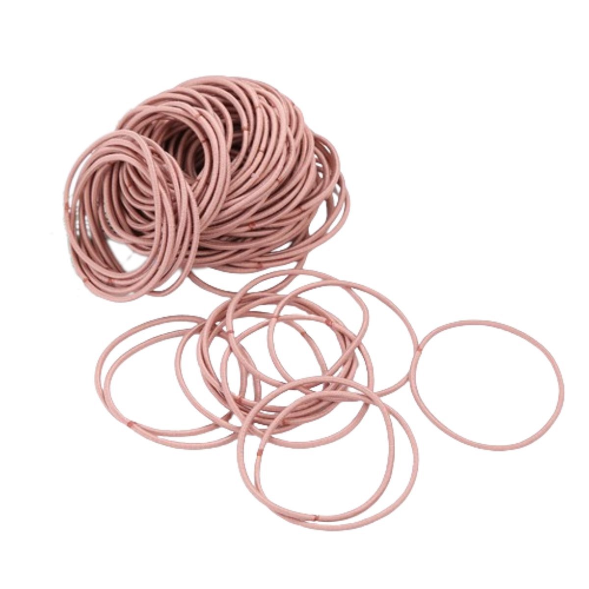 Gumki do Włosów Różowe Zestaw 100 Sztuk Cienkie Bezpieczne i Wytrzymałe