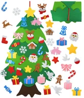 Ozdoby bożonarodzeniowe - Choinka z filcu z ozdobami Boże Narodzenie rzep - miniaturka - grafika 1