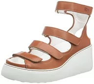 Sandały damskie - Fly London Sandały damskie Drop521fly Wedge, Cegła - 37 EU - miniaturka - grafika 1
