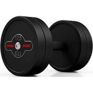 Marbo Sport HANTLA STALOWA GUMOWANA 17,5 KG CZARNY MAT MW-HSG17.5-K4 - Hantle i ciężarki - miniaturka - grafika 1