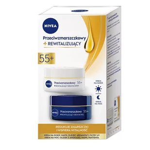 Nivea DUO, Seria Przeciwzmarszczkowa 55+, Zestaw kosmetyków do pielęgnacji, 2 szt. - Zestawy kosmetyków damskich - miniaturka - grafika 1