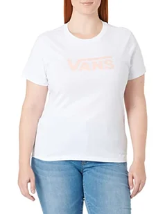 Vans Damska koszulka Drop V SS Crew T-shirt, biało-koralowa chmura, XS, Chmura biało-koralowa, XS - Koszulki i topy damskie - miniaturka - grafika 1