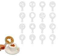 Akcesoria i części AGD - CreativeHome AG514B SZABLONY DO DEKORACJI KAWY WZORY 16 szt AG514B - miniaturka - grafika 1
