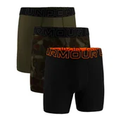 Majtki męskie - Bokserki męskie Under Armour Perf Tech Print 6in 3Pack Green L - miniaturka - grafika 1