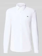 Koszule męskie - Koszula casualowa o kroju slim fit z fakturą - miniaturka - grafika 1
