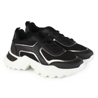 Sneakersy damskie - Buty sportowe Sneakersy Cabin H2147A czarny - miniaturka - grafika 1