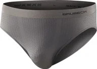 Majtki męskie - Brubeck BE1004M Slipy męskie Base Layer szary L - miniaturka - grafika 1