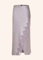 Spódnice - Boss Spódnica Satynowa Vlace W Stylu Kopertowym lila - miniaturka - grafika 1