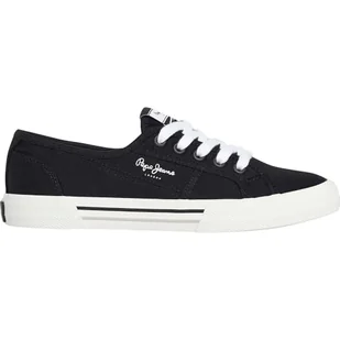Pepe Jeans Damskie trampki BRADY BASIC W, czarne (czarne), 42 EU, Czarny, 43 EU - Trampki damskie - miniaturka - grafika 1