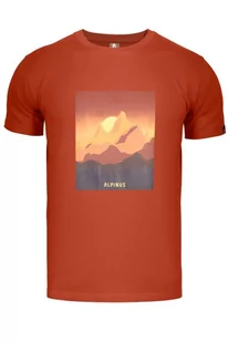 Koszulka męska T-shirt Alpinus Drefekal pomarańczowy - Koszulki sportowe męskie - miniaturka - grafika 1