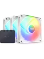 Wentylatory komputerowe - NZXT F120 RGB Core 3-pack & RGB Controller - White - Wentylator obudowy - 120 mm - Biały z oświetleniem RGB - 34 dBA - miniaturka - grafika 1