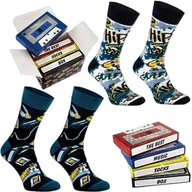 Skarpetki męskie - Skarpetki Damskie Męskie Na Prezent Na Urodziny Świąteczne  Rainbow Socks Hip Hop Music Box Dla Miłośników Hip Hopu 2 Pary 36-40 - miniaturka - grafika 1