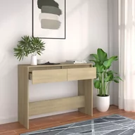 Konsole i sekretarzyki - shumee shumee Stolik konsolowy dąb sonoma 100x35x76,5 cm płyta wiórowa - miniaturka - grafika 1