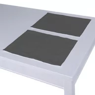 Obrusy i serwetki - Dekoria pl pl Podkładka 2 sztuki szary 40 x 30 cm Quadro 403-136-14 - miniaturka - grafika 1