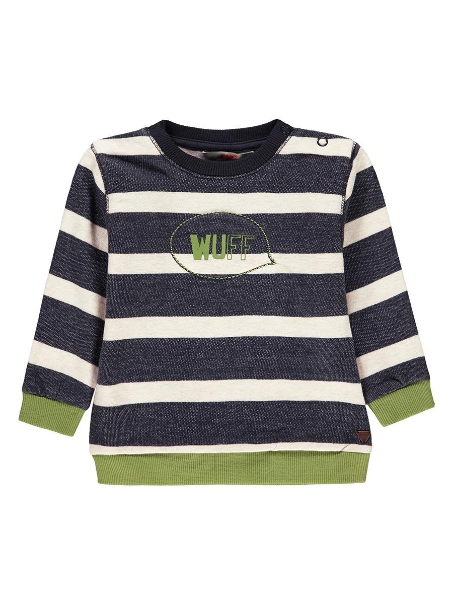 Chłopięca bluza nierozpinana granatowa w paski Kanz r.68