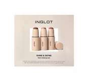 Zestawy kosmetyków damskich - Inglot Shine & Define zestaw kosmetyków w sticku do konturowania na mokro bronzer + róż + rozświetlacz 3 x 6,2 g - miniaturka - grafika 1