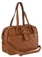 Torebki damskie - Średnia listonoszka damska z eko skóry z pikowanym frontem - miniaturka - grafika 1