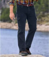 Spodnie męskie - Luźne spodnie-bojówki sztruksowe ze stretchem Mężczyzna Atlas For Men - Kolor : Szary - Rozmiar : 44 - miniaturka - grafika 1