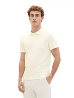 Koszulki męskie - TOM TAILOR Męska koszulka polo, 1036347, biała, L, 10332 – Off White, L - miniaturka - grafika 1