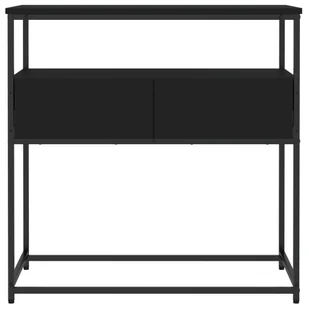 Stolik konsolowy, czarny, 75x40x75 cm, materiał drewnopochodny Lumarko! - Konsole i sekretarzyki - miniaturka - grafika 7