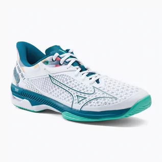 Buty sportowe męskie - Buty do tenisa męskie Mizuno Wave Exceed Tour 5 AC white/ moroccanb/turquoise - grafika 1