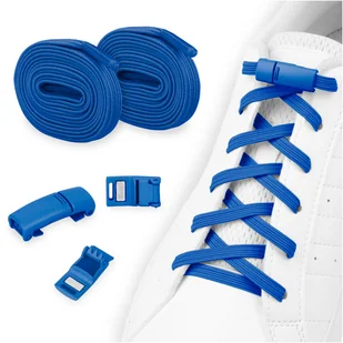 Sznurówki do butów bez wiązania ciemnoniebieskie zapinki na magnes 100cm - Akcesoria obuwnicze Sznurówki do butów bez wiązania ciemnoniebieskie zapinki na magnes 100cm - Akcesoria obuwnicze - miniaturka - grafika 1