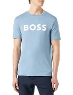 Koszulki męskie - BOSS Koszulka męska, Jasne i pastelowe niebieskie, L - miniaturka - grafika 1