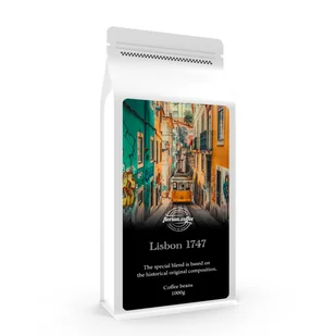 ŚWIEŻO PALONA KAWA ZIARNISTA 1KG LIZBONA - 80% ARABICA | 20% ROBUSTA - Kawa - miniaturka - grafika 1